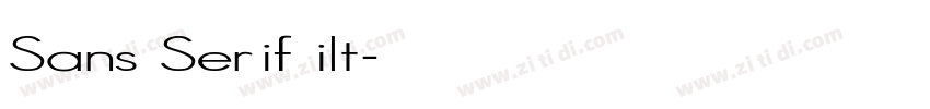 Sans Serif ilt字体转换 Sans Serif ilt字体转换